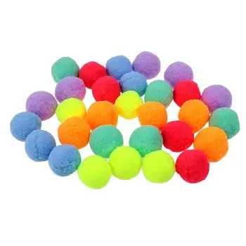 10шт разноцветных мягких шариков с кошачьим помпоном длиной 3 см, интерактивные игрушки для кошек, мячи для активных упражнений для кошек, игрушки для домашних кошек