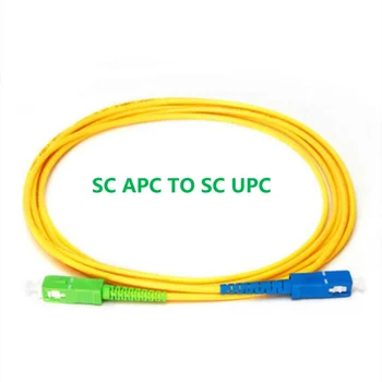 20шт SC/APC-SC/UPC Оптоволоконный Патч-Корд Кабель Симплексный FTTH SM Однорежимный 1 м/2 м/3 м/5 м/10 м Волоконно-оптическая Перемычка 2,0 мм или 3,0 мм