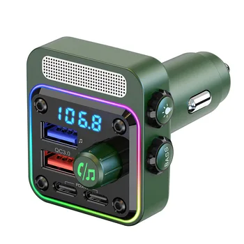 Автомобильный FM-передатчик BC91 с двумя PD QC3.0, зарядное устройство для быстрой зарядки, Hi-Fi MP3-плеер, Беспроводное FM-радио, комплекты громкой связи Bluetooth