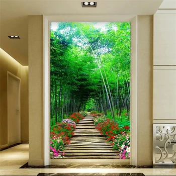 3d фотообои beibehang на заказ, свежие цветы Linyin, дощатый настил, 3D фон для крыльца, обои для домашнего декора papel de parede