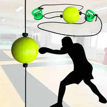 Боксерский мяч из полиуретана, ударный мяч с двойным концом, регулируемый канатный перфоратор для тренировок