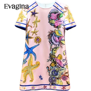 Evagina Новое модное мини-платье с бисером и бриллиантовой инкрустацией для ногтей, весенне-летние женские праздничные платья с короткими рукавами