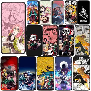 Чехол для телефона Nezuko Demon Slayer Tanjirou Cover для Xiaomi Redmi Note 10 12 Pro Max 10A 10C 12C 10X 10S 8T C Funda Мягкий Корпус