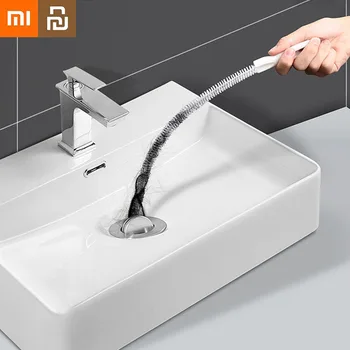 Щетка для выемки труб Xiaomi Youpin, Щетка для волос в ванной, Щетка для чистки канализации, Средство для удаления сливных отверстий, Инструменты для очистки канализационных трубопроводов
