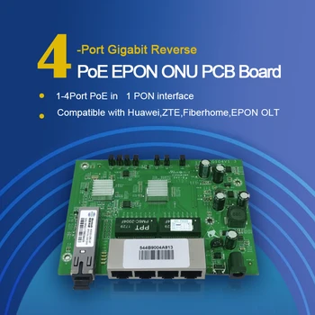 Обратный PoE EPON ONU 4-портовый гигабитный для наружного применения с защитой от перенапряжения RPOE 4GE ONU PCBA
