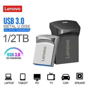 Lenovo 2TB USB Flash Drive Металлическая Ручка-Накопитель 128 ГБ USB-Накопитель 1 ТБ 512 ГБ 256 ГБ Водонепроницаемая USB-Память Высокоскоростная Флешка Для ПК