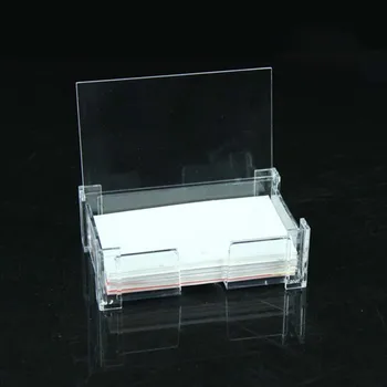 Прозрачная коробка для визитных карточек с откидной крышкой Модный Футляр для визитных карточек Минималистичный дизайн Держатель для заметок Креативное удобство хранения