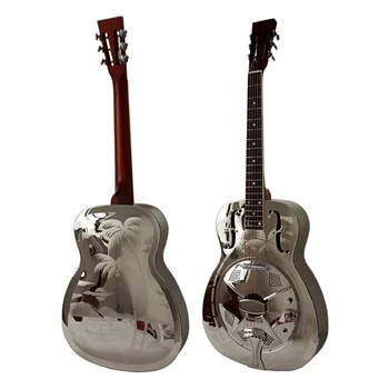 Электрорезонаторная гитара Aiersi Brand O style Bell с латунным корпусом, с одним конусом, с электрическим резонатором