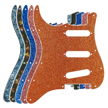 Накладка для гитары XinYue -для левой руки США/Мексика FD 11 Отверстие для винта Strat Standard SSS St царапающая пластина многоцветная без отверстия для переключателя