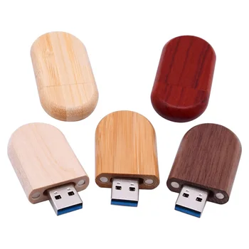 Персональный логотип Деревянный Овальный USB-Накопитель 8 ГБ 16 ГБ 32 ГБ 64 ГБ 128 ГБ USB3.0 Флешка USB Флэш-Накопитель U диск Свадебные Подарки
