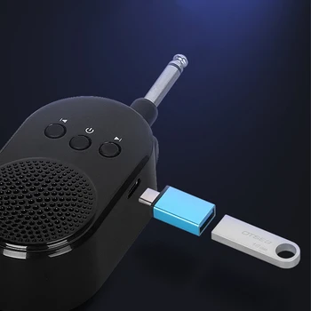 Мини-усилитель Гитарный усилитель 6,35 мм Штекер USB Перезаряжаемый для электрогитары Бас Портативный с зарядным кабелем Музыкальный инструмент