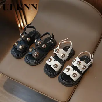 Детские туфли Римской принцессы, детские сандалии 2024 года, новая летняя мода, универсальная детская пляжная обувь One Step