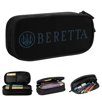 Пенал с логотипом Berettas, сумки для ручек, офисный пенал на молнии для девочек и мальчиков большой емкости