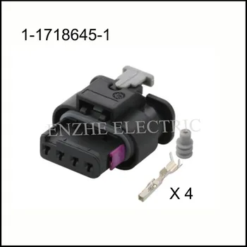 100SET 4H0973704 1-1718645-1 автоматический Водонепроницаемый соединительный кабель 4-контактный автомобильный штекер famale розетка Включает в себя клеммное уплотнение
