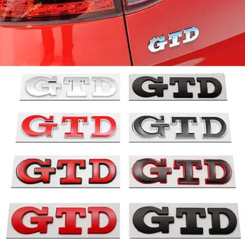 3D Металлические Буквы Значок Заднего Багажника Автомобиля Логотип GTD Эмблема Для Volkswagen VW Golf 7 6 5 4 Наклейка GTD MK2 MK4 MK5 MK6 MK7 Аксессуары