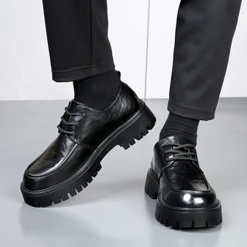 Осенние ботильоны на платформе, модные мужские кожаные ботинки в британском стиле, брендовая дизайнерская обувь, вечернее платье для выпускного вечера, мотоциклетные ботинки
