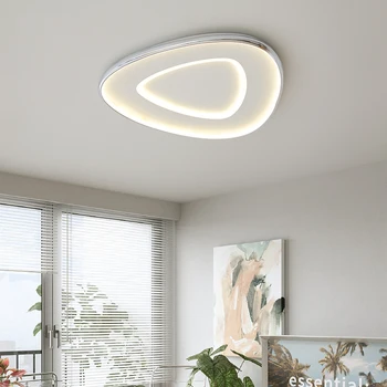 Современный светодиодный потолочный светильник Lustre Потолочный светильник для гостиной спальни Для поверхностного монтажа, Затемняемая кухонная светодиодная люстра с дистанционным управлением