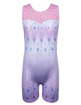 Гимнастический купальник BAOHULU для девочек, балетная одежда без рукавов, танцевальная одежда Sparkle, цельные купальники на бретелях для малышей