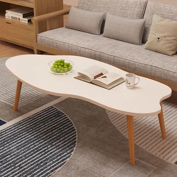 Журнальный столик в скандинавском стиле для гостиной, Минималистичный Неровный пол, Низкий Журнальный столик, современный дизайн, Деревянная мебель для дома