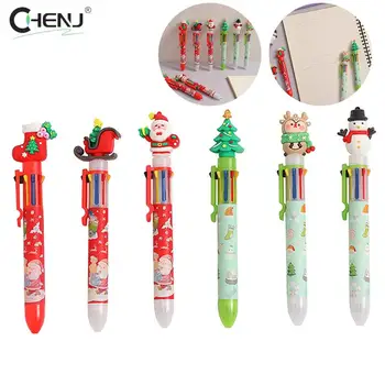 Случайная Рождественская шариковая ручка, милая шариковая ручка для печати, праздничный подарок для детей, Веселый Рождественский декор для дома, Рождественский орнамент
