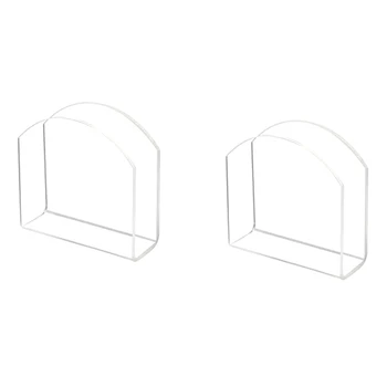 Акриловый прозрачный держатель для салфеток из 2 предметов для стола, диспенсер для бумажных салфеток, настольная отдельно Стоящая коробка для хранения, Прочный