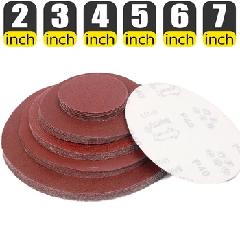 2 3 4 5 6 7-дюймовый круглый диск для наждачной бумаги, абразивная полировальная накладка, шлифовальная пластина, бумажный диск для полировки, листовая шлифовальная машина