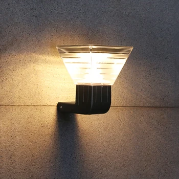 Солнечный Алюминиевый настенный светильник Открытый Водонепроницаемый Светодиодный Квадратный Современный светильник для внутреннего двора Вилла Домашняя Терраса Уличные Рыночные светильники
