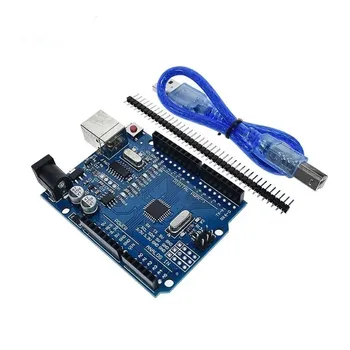 Пересмотренная версия, набор микросхем R3 CH340G + MEGA328P 16 МГц для Arduino One R3 + плата разработки USB-кабеля