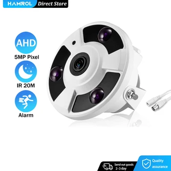 HAMROL HD 5-мегапиксельная AHD-камера IR Nightvision Home 1080P Панорамная камера с объективом 