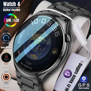Для Huawei Watch 4 AMOLED Экран NFC Смарт-часы мужские женские GPS трекер Компас 4G Локальное воспроизведение музыки HD запись Умные часы