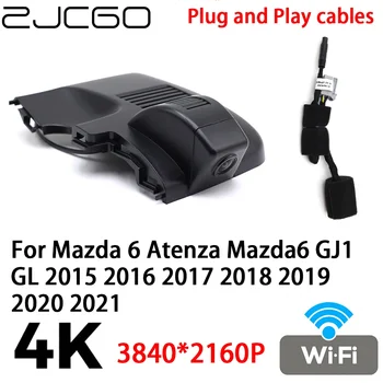 ZJCGO 4K 2160P Автомобильный Видеорегистратор Dash Cam Камера Видеорегистратор Подключи и Играй для Mazda 6 Atenza Mazda6 GJ1 GL 2015 ~ 2021