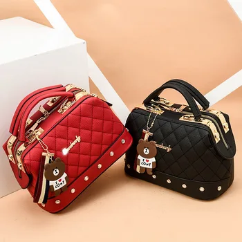 Весна-лето Новый тренд, маленькая сумка через плечо, Корейская модная Женская сумка, маленькая квадратная сумка через плечо 25X13X16 см