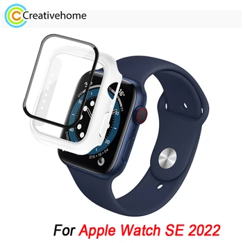 Для Apple Watch SE 2022 40 мм 44 мм рамка для ПК с пленкой из закаленного стекла