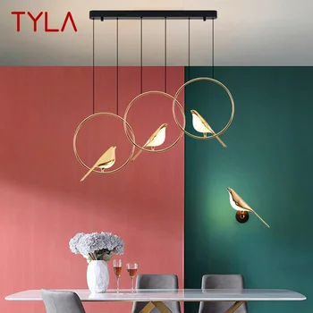 Подвесной светильник TYLA Nordic в стиле постмодерн, Винтажный светодиодный светильник с птицей, Креативный Дизайн Декора для домашнего кабинета, Столовой, Спальни
