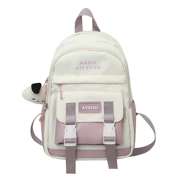 2023 Новые рюкзаки Kawaii, маленькие нейлоновые повседневные модные Женские сумки с милыми панелями, модные сумки для девочек-подростков, Корейская сумка