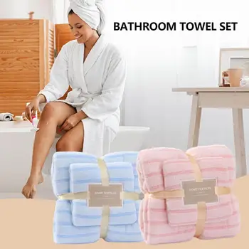 Набор банных полотенец из ультрамягкого кораллового бархата, 2 шт., купальные полотенца для волос и лица с высокой впитывающей способностью, удобное полотенце для мытья лица для взрослых