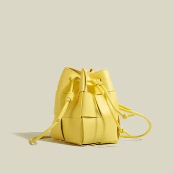 Новые сумки-ведра кассетного плетения, сумка люксового бренда s-grade 2023, маленькая сумочка, сумки через плечо на шнурке, женский дизайнер, известная Trapstar