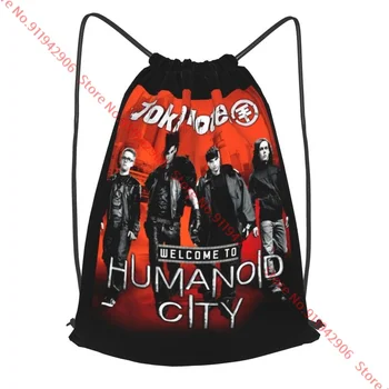 2010 Tokio Hotel Добро пожаловать в Humanoid City Tour Рюкзак на шнурке с художественным принтом Легкая спортивная сумка большой емкости