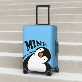 Чехол для чемодана с изображением птицы-пингвина, забавный мультфильм о животных, практичный чехол для багажа