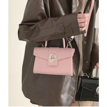Винтажная модная сумка через плечо, универсальные повседневные сумки, новинка 2023 года Для женщин, роскошные дизайнерские однотонные Классические сумки через плечо