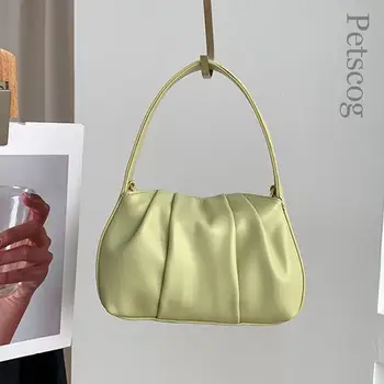 Новый модный тренд, сумки, женская плиссированная мягкая сумка через плечо большой емкости, повседневные сумки через плечо роскошного дизайна, женские черные 2022