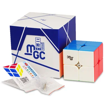 YJ MGC 2x2 Магнитный Волшебный Куб Черный Или Без Наклеек YongJun MGC 2x2x2 Скоростной Куб Для Тренировки Мозга Игрушки Для Детей