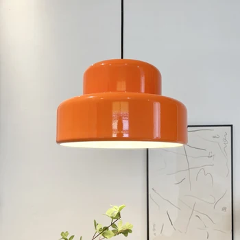2022 Новый Простой Скандинавский Оранжевый Металлический Стол E27 Кухня Столовая Гостиная Островная Подвесная лампа