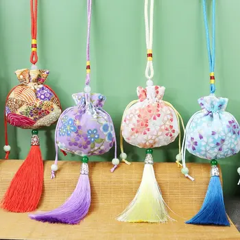 Разноцветные ожерелья с цветочным узором на шнурке, ткань для футляра, Пустое Саше, Женская сумка для ювелирных изделий, Сумка для хранения в китайском стиле, сумка для кошелька