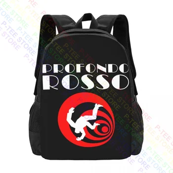 Спортивная сумка-тоут с принтом Profndo Rosso темно-красного цвета с логотипом фильма ужасов большой емкости