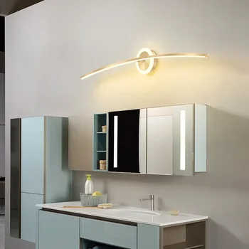 Современный светодиодный настенный светильник для зеркала в ванной комнате, прикроватной тумбочки в спальне, фоновых настенных светильников, украшения дома, внутреннего бра, осветительного прибора