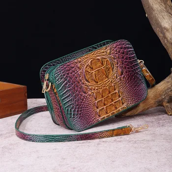 Винтажные клатчи с крокодиловым узором, кошелек, сумки, дизайнерская женская сумка через плечо разных цветов