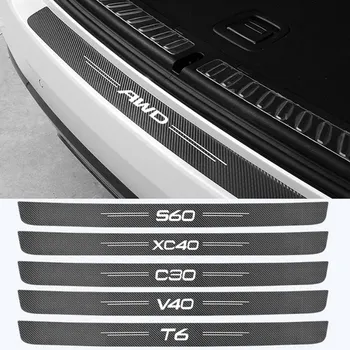 1шт Декоративная Наклейка на Заднюю Дверь Багажника Автомобиля Защитная Лента Бампера для Volvo XC60 XC90 S60 V40 V50 V70 T6 S80 V60 S40 Аксессуары