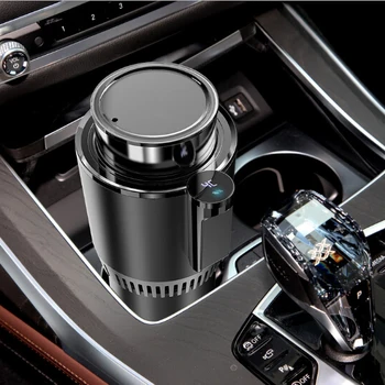 Охлаждающий и обогревающий автомобильный стакан с сенсорным экраном 2 в 1, электрическое охлаждение банок для напитков с индикацией температуры для кемпинга и путешествий