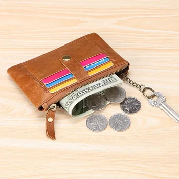 Женский кошелек для монет с Rfid-фиксатором, многофункциональная сумка для ключей на молнии, многофункциональная сумка для монет, простая большая емкость